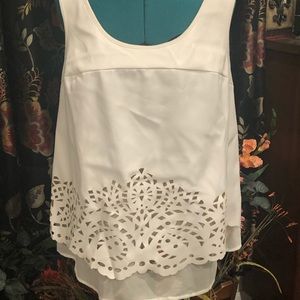 NWT Lane Bryant Faux Leather Sleeveless Blouse